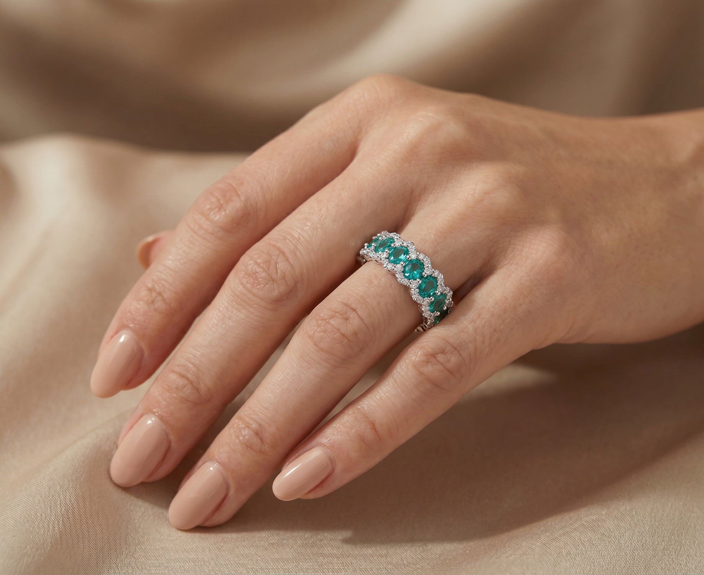 The 7 Emerald Eternity Ring