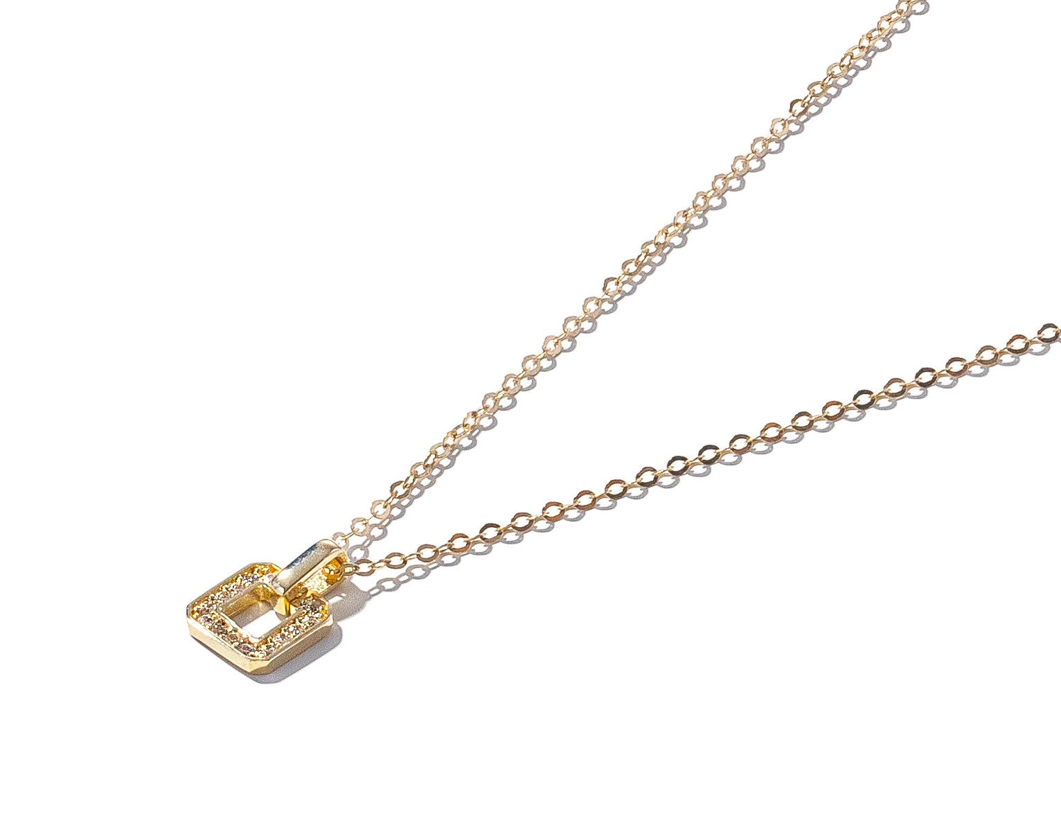 9ct Gold Soft Square Mini Pendant