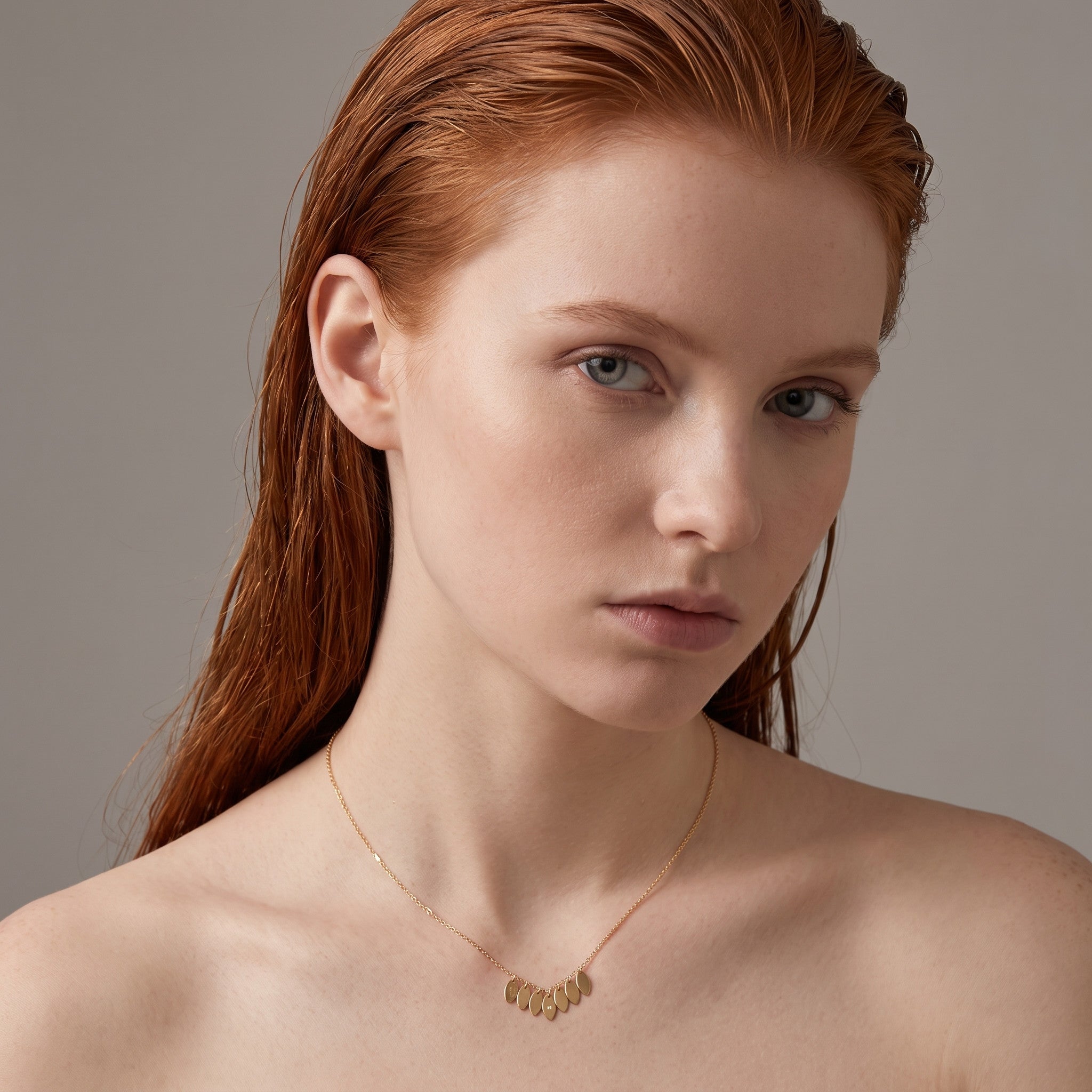 9ct Gold and Diamond Multi Drop Necklace