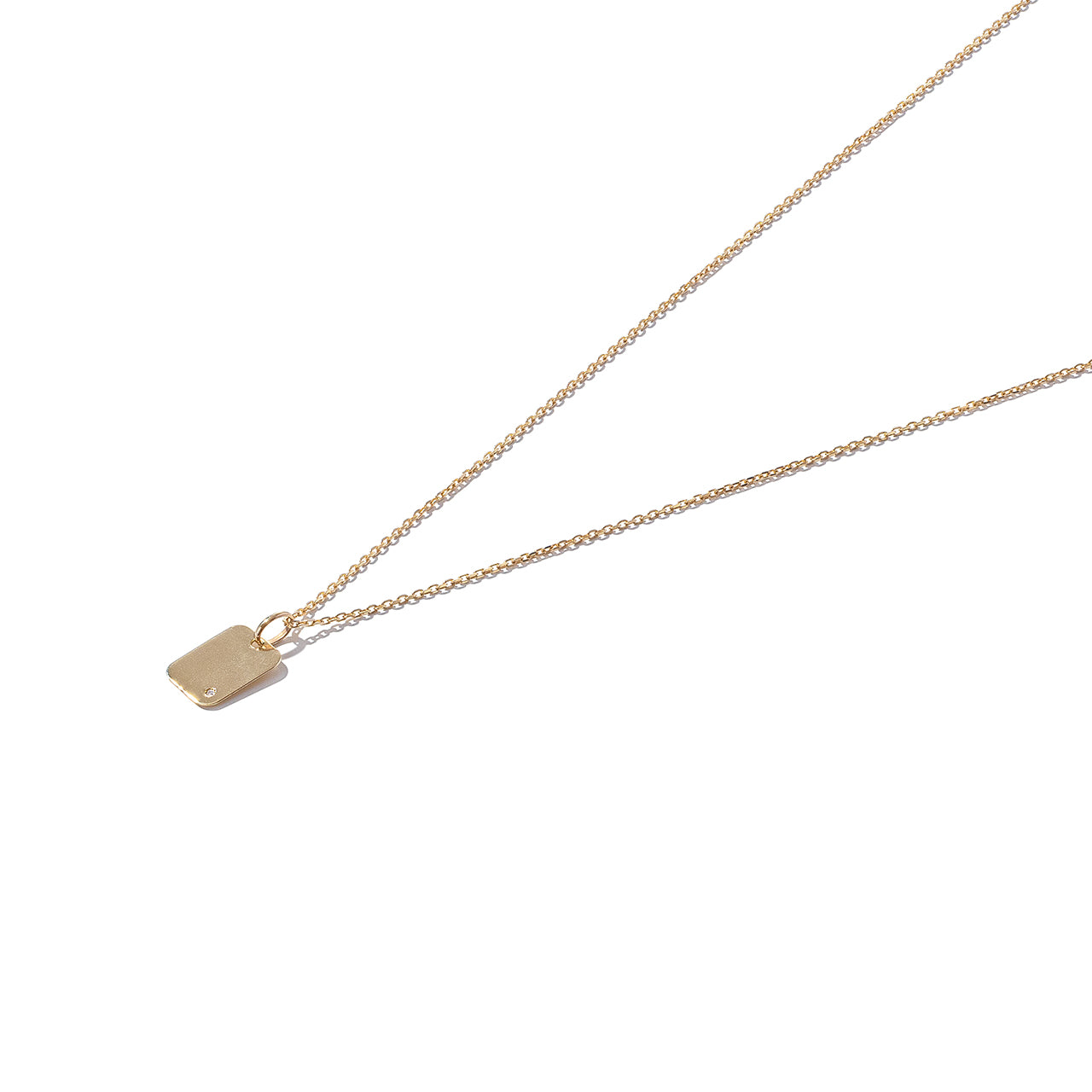 9ct Gold & Diamond Rectangle