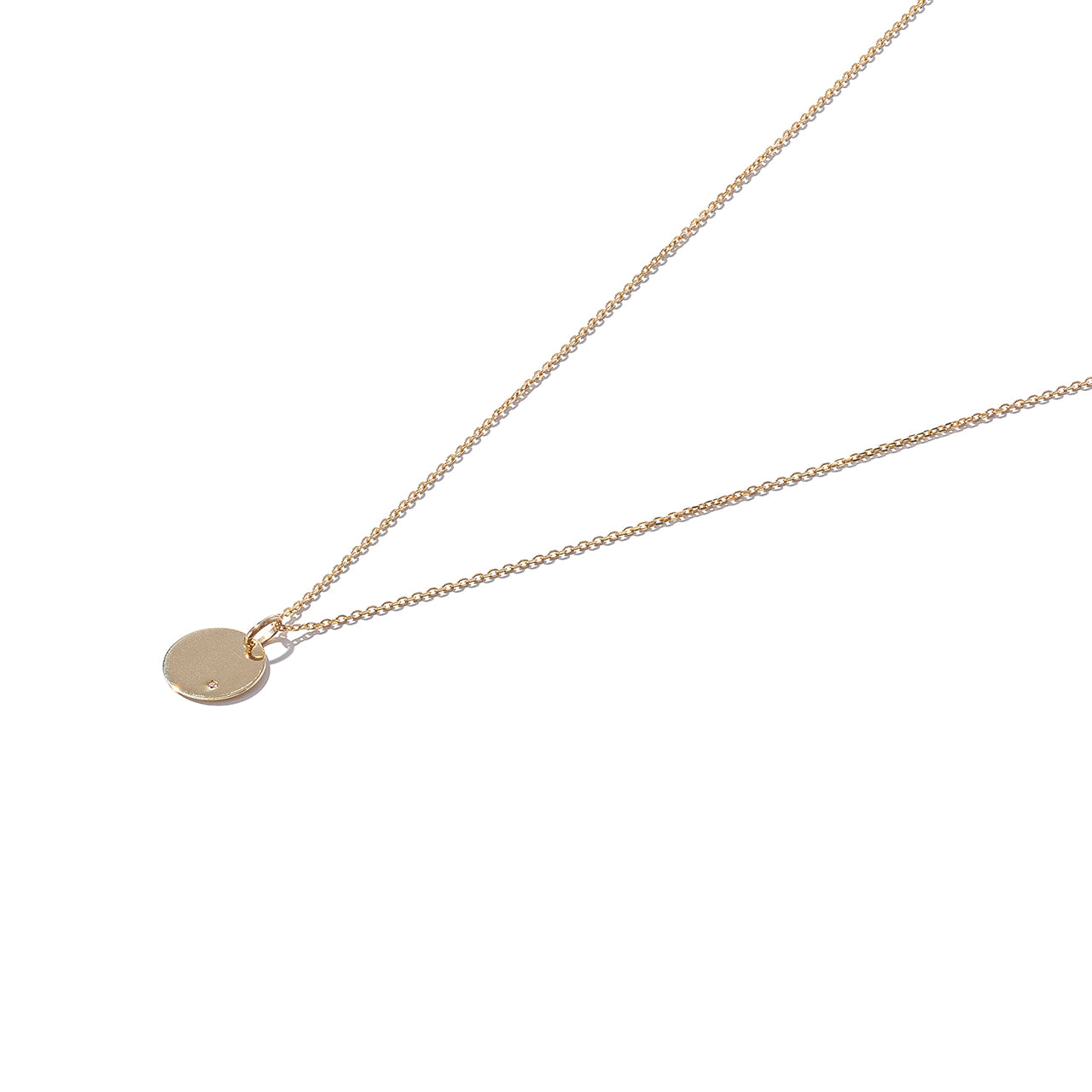 9ct Gold Clean Slate Pendant With Diamond