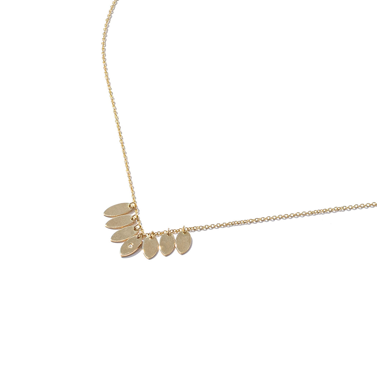 9ct Gold and Diamond Multi Drop Necklace