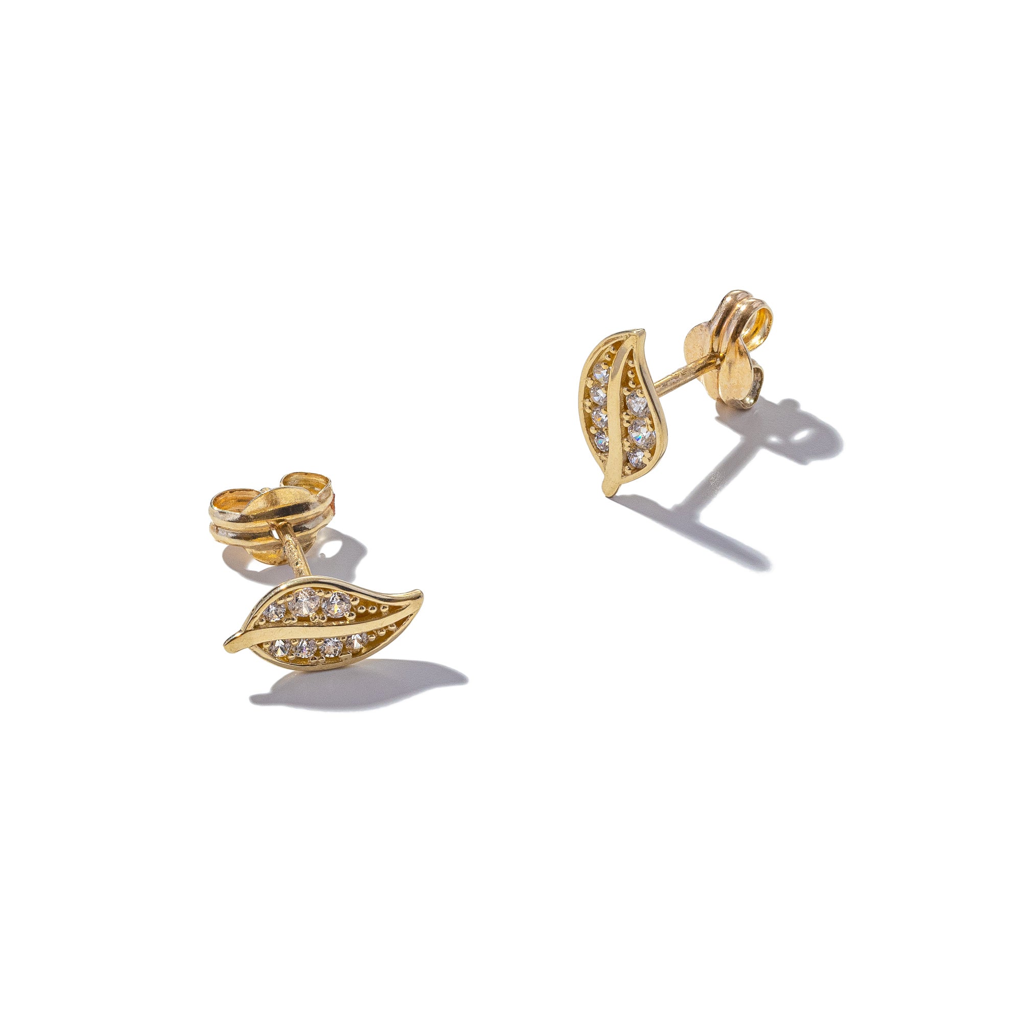 9ct Gold Autumn Leaves Earrings