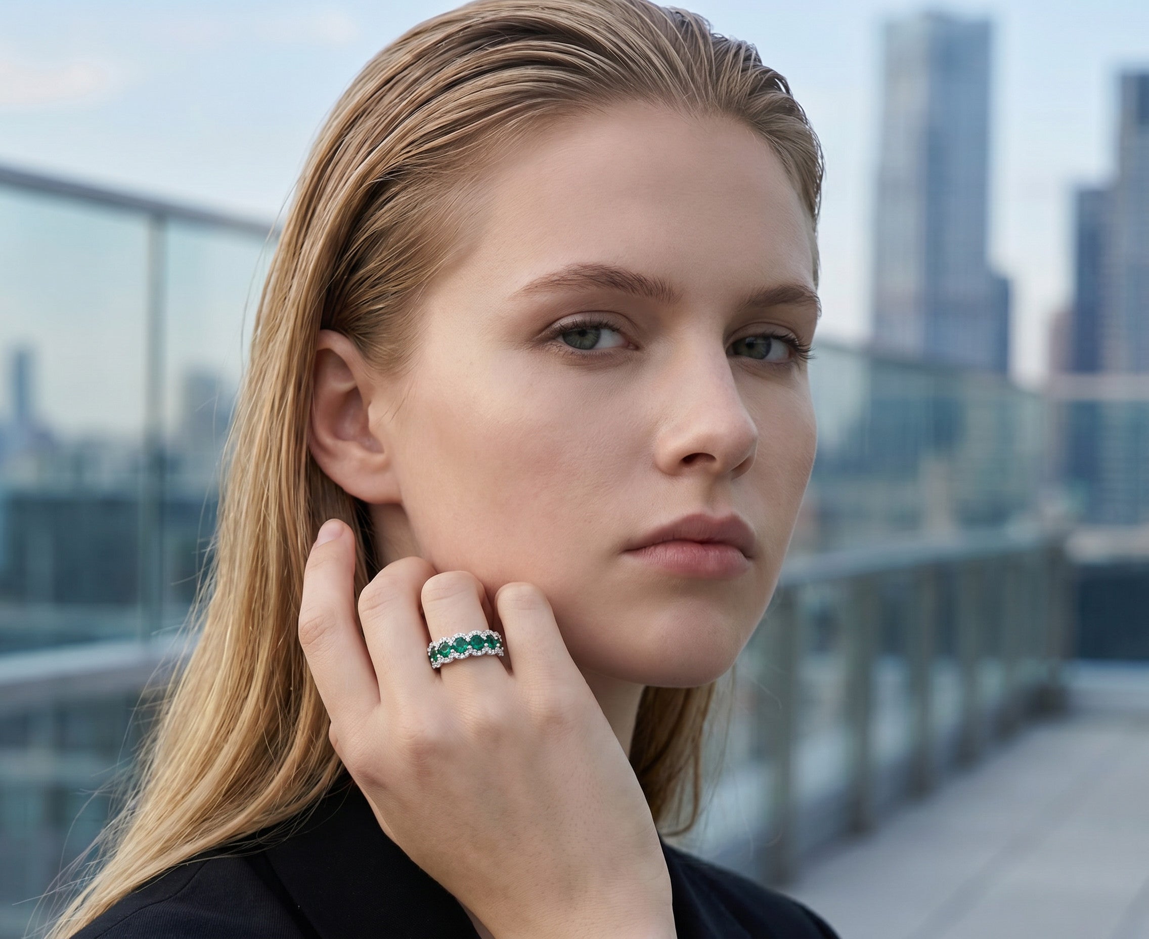 The 7 Emerald Eternity Ring