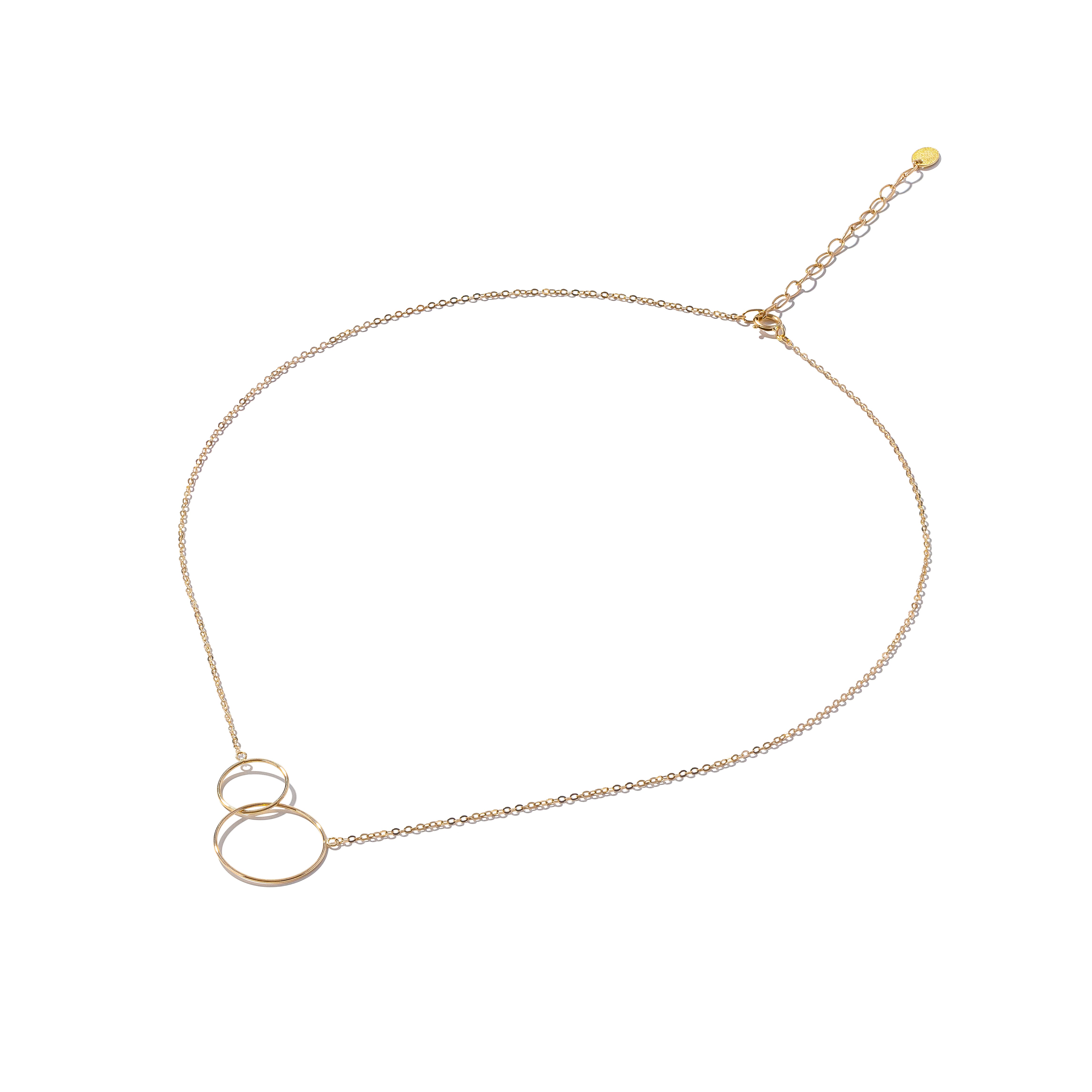 9ct Gold Interlocking Circles Necklace