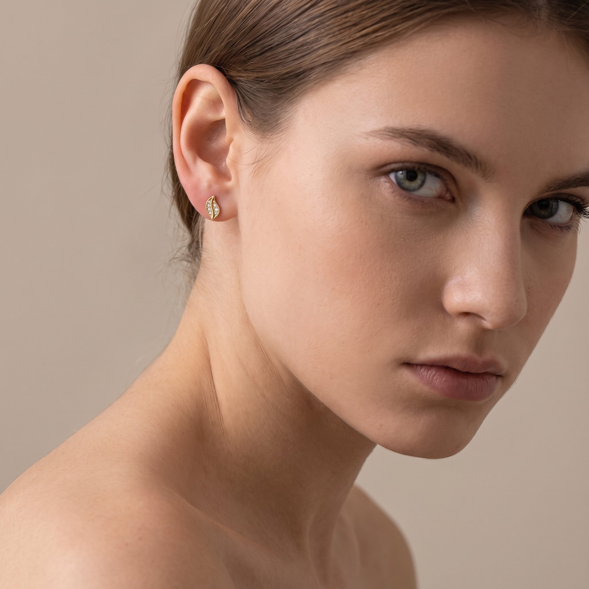 9ct Gold Autumn Leaves Earrings