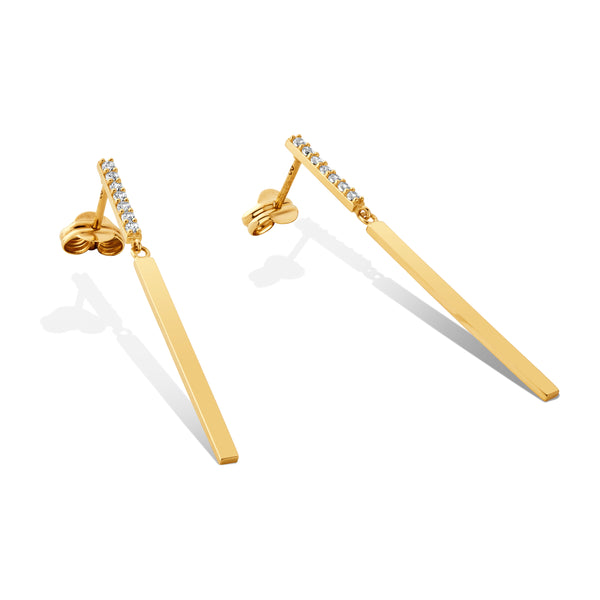 Solid 9ct Gold Highway To Heaven Earrings