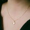 Solid 9ct Gold Stone-Set Disc Pendant