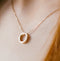 Solid 9ct Gold Floating Circle Pendant