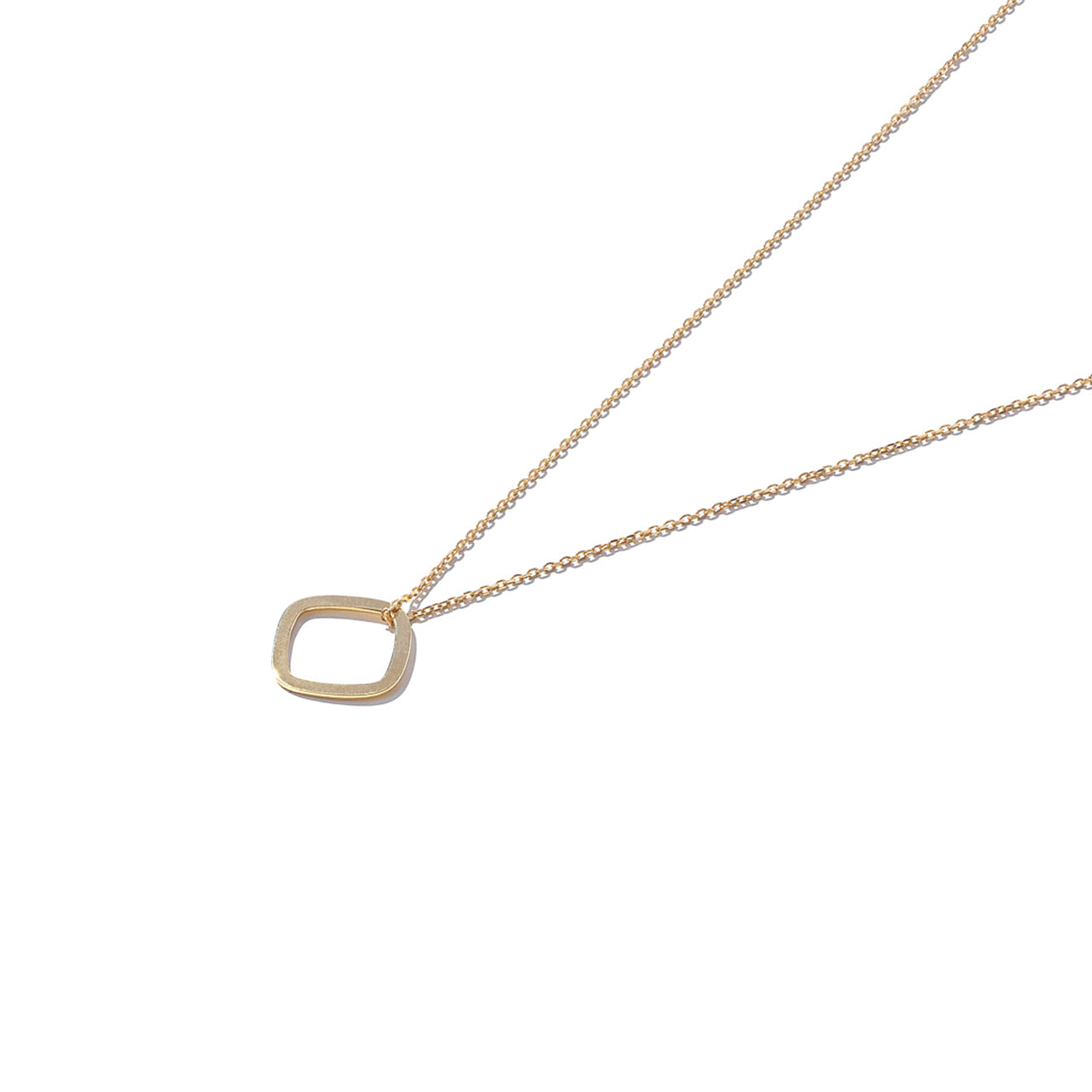 9ct Gold Floating Square Pendant