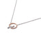 Sterling Silver Outside the Circle Necklace with 14ct Rose Gold