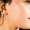 Solid 9ct Gold Linear Long Drop Earrings