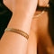 Solid 9ct Gold Triple Rope Chain Bracelet