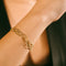 Solid 9ct Gold Triple Paperclip Chain Bracelet
