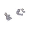 Sterling Silver Double Rubover Studs