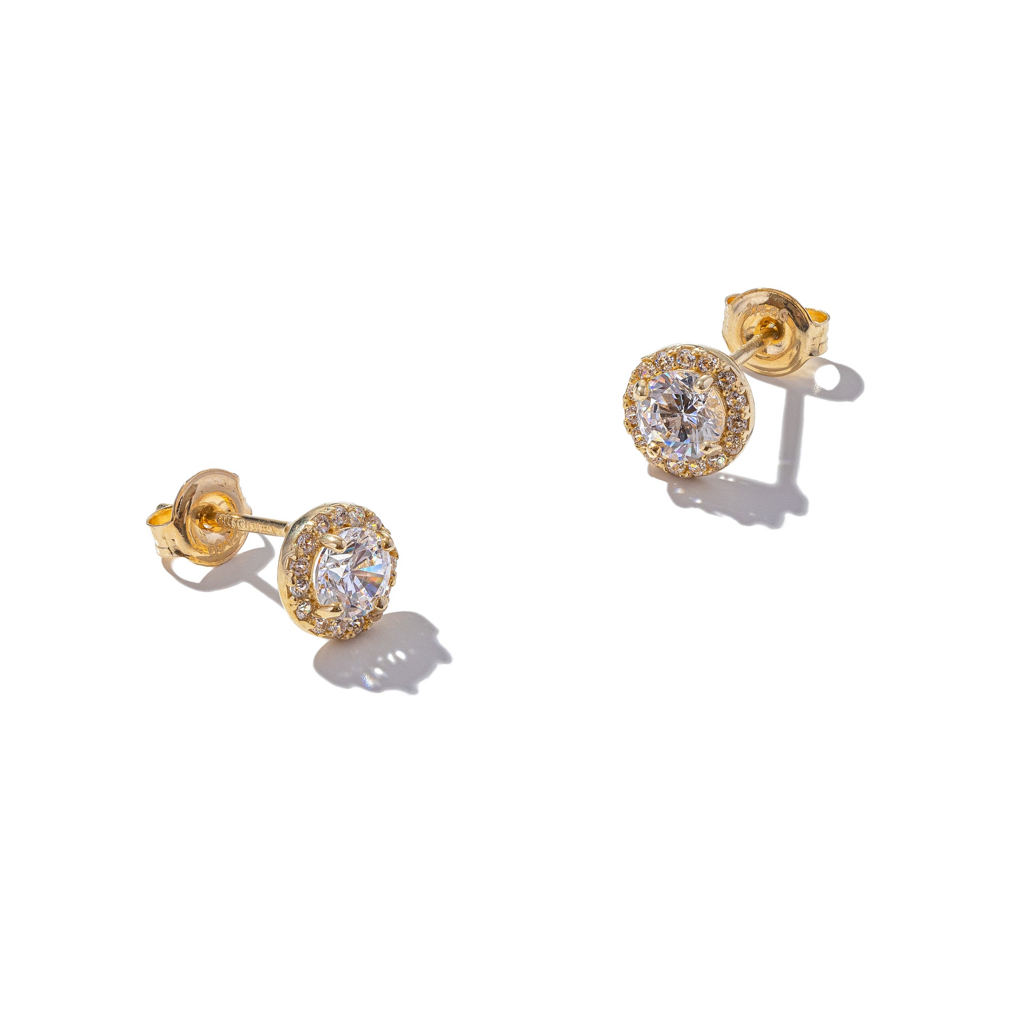 9ct Gold Cluster Stud Earrings