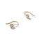 Solid 9ct Gold Rubover Solitaire Hooks