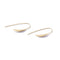 Solid 9ct Gold Slim Folded Wing Hook Earrings