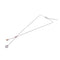 Sterling Silver Lariat With 14ct Rose Gold