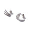 Sterling Silver Triple Stone-Set Prong Earrings