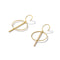 Sterling Silver Hook, Line and Circle Earrings with Gold Plating