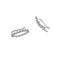 Sterling Silver Curve Crawler Earrings