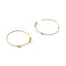 Sterling Silver Marquise Hoops With 14ct Gold Plating
