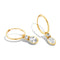 Solid 9ct Gold Detachable “Oval Drop” Hoop Earrings