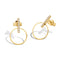 Solid 9ct Gold Round Up Earrings