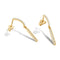 Solid 9ct Gold Step Out Of Line Earrings
