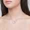 Sterling Silver Outside the Circle Necklace with 14ct Rose Gold
