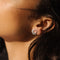Sterling Silver Baguette Frill Earrings
